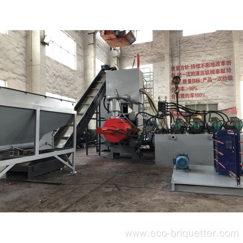 Horizontal Steel Turnings Briquette Machine for Smelting